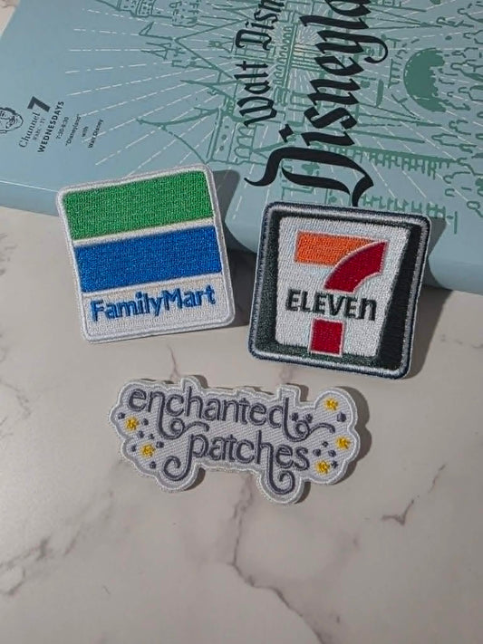 2pc - 2" Seven 7 Eleven Family Mart Convenience Store Japan Logo Embroidered Iron On Patch