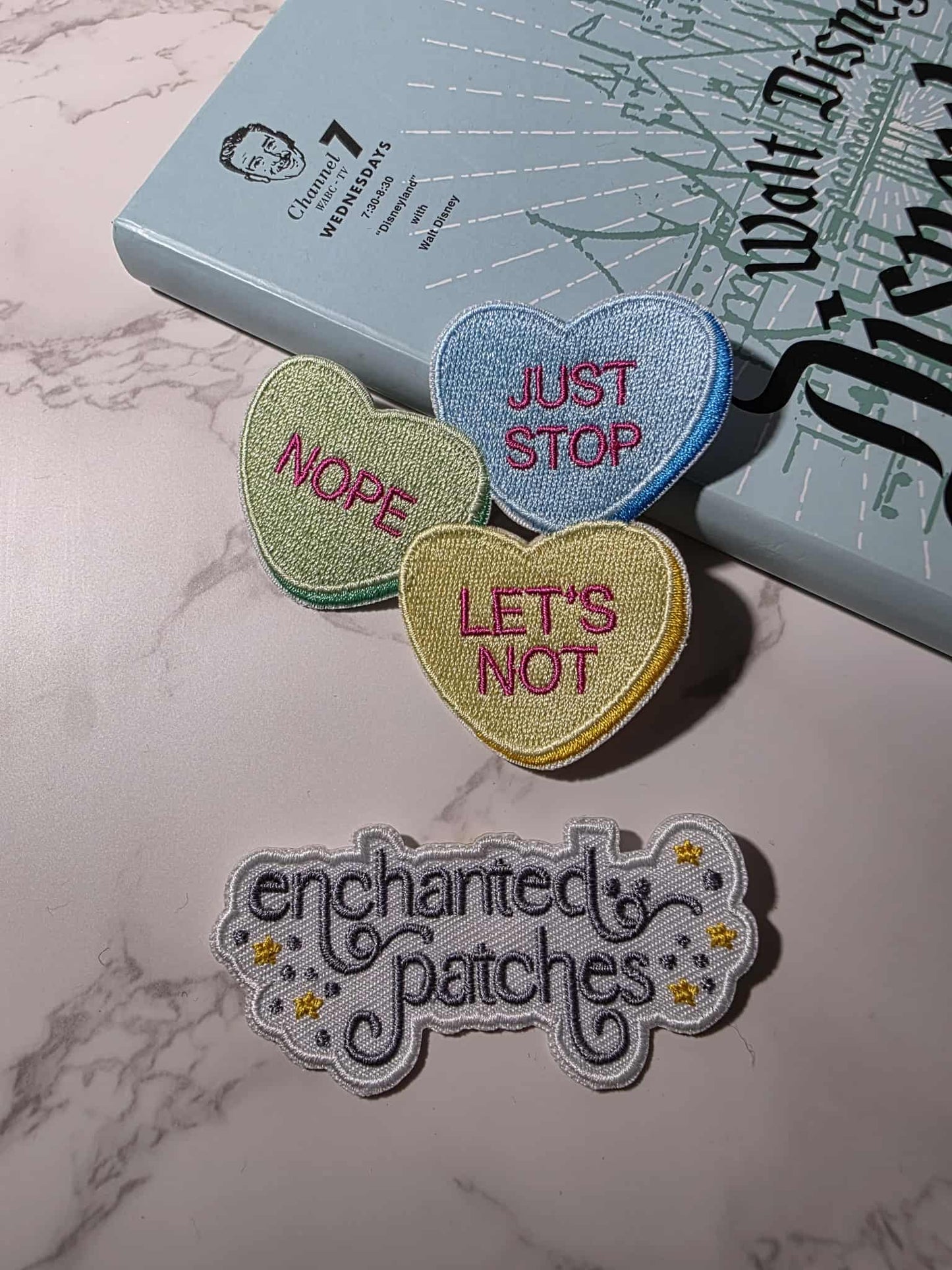 3" Valentine Sweethearts Conversational Heart Candy Love Iron On Patch