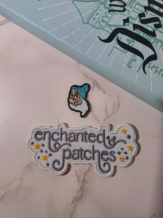 NEW DROP - 1" Mini Bashful Dwarf Embroidered Iron On Patch