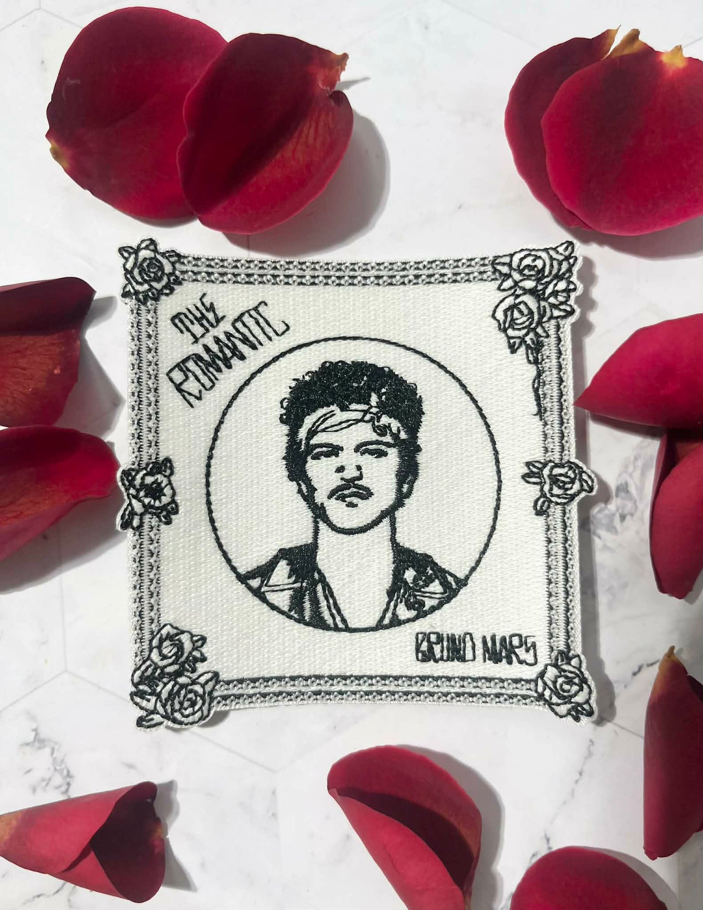 3" GLOW IN THE DARK The Romantic Era Tour Bruno Mars Rose Embroidered Iron On Patch