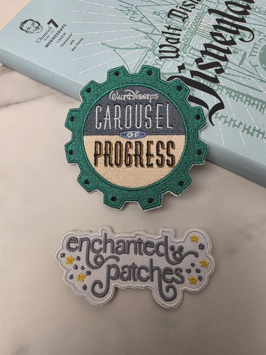 3" Carousel of Progress Ride Logo Embroidered Iron Patch