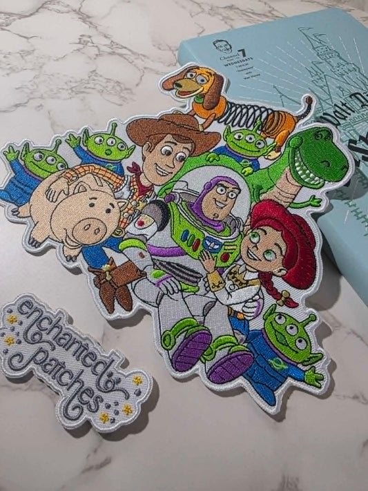 8" XL Toy Story Potato Head Slinky Dog Cowboy Space Ranger Floral Embroidered Iron On Patch