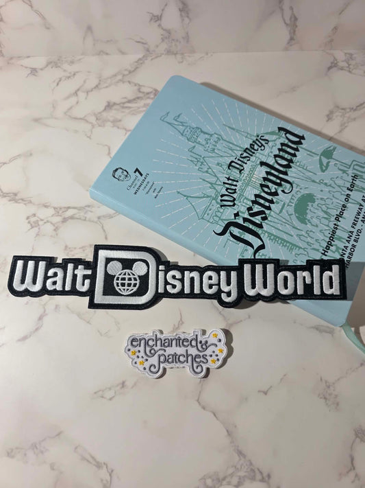 NEW DROP - 10" GLOW in the Dark WDW Disney World Logo Embroidered Iron On Patch