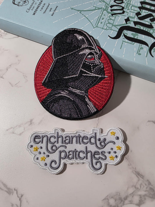 3" SW Star Galaxy Darth Vader Villain Profile Embroidered Iron on Patch