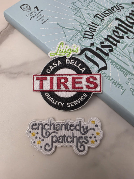 3" Yellow Luigi Race Car Cars Tires Casa Della Embroidered Iron On Patch