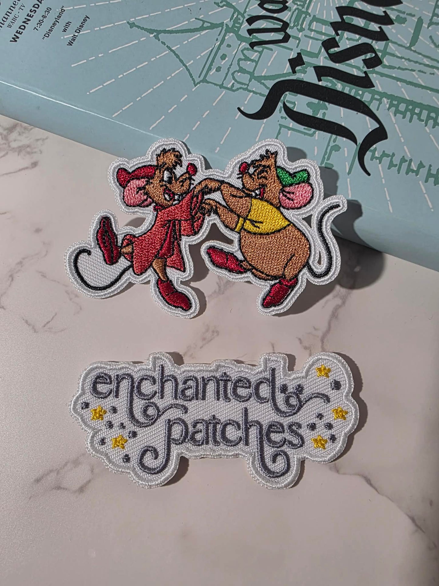 3" Glass Slipper Princess Sidekick Mouse Mice Dancing Friends Embroidered Iron On Patch