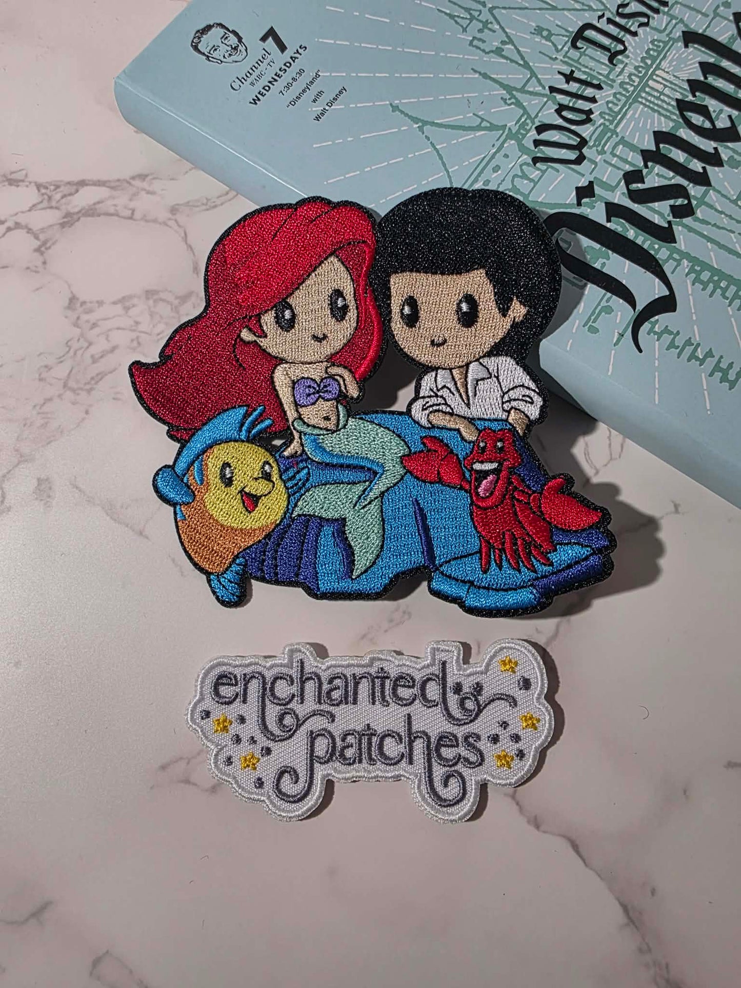 4" Kawaii Happiest Park Mermaid Ariel Princess Embroidered Iron On Patch