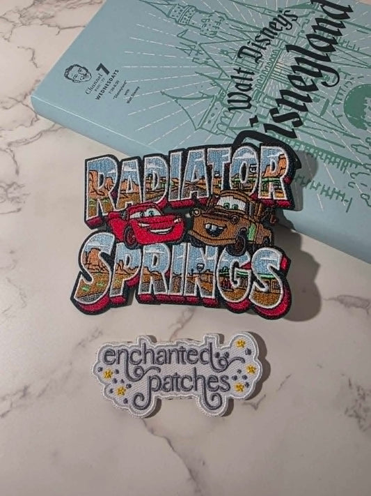 4" Radiator Springs Red Race Carsland and Tow Cars BFF Bestie Embroidered Iron On Patch