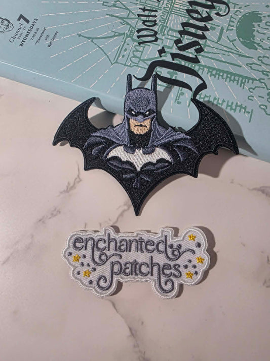NEW DROP - 3" Super Hero Batman Logo Wings Embroidered Iron On Patch