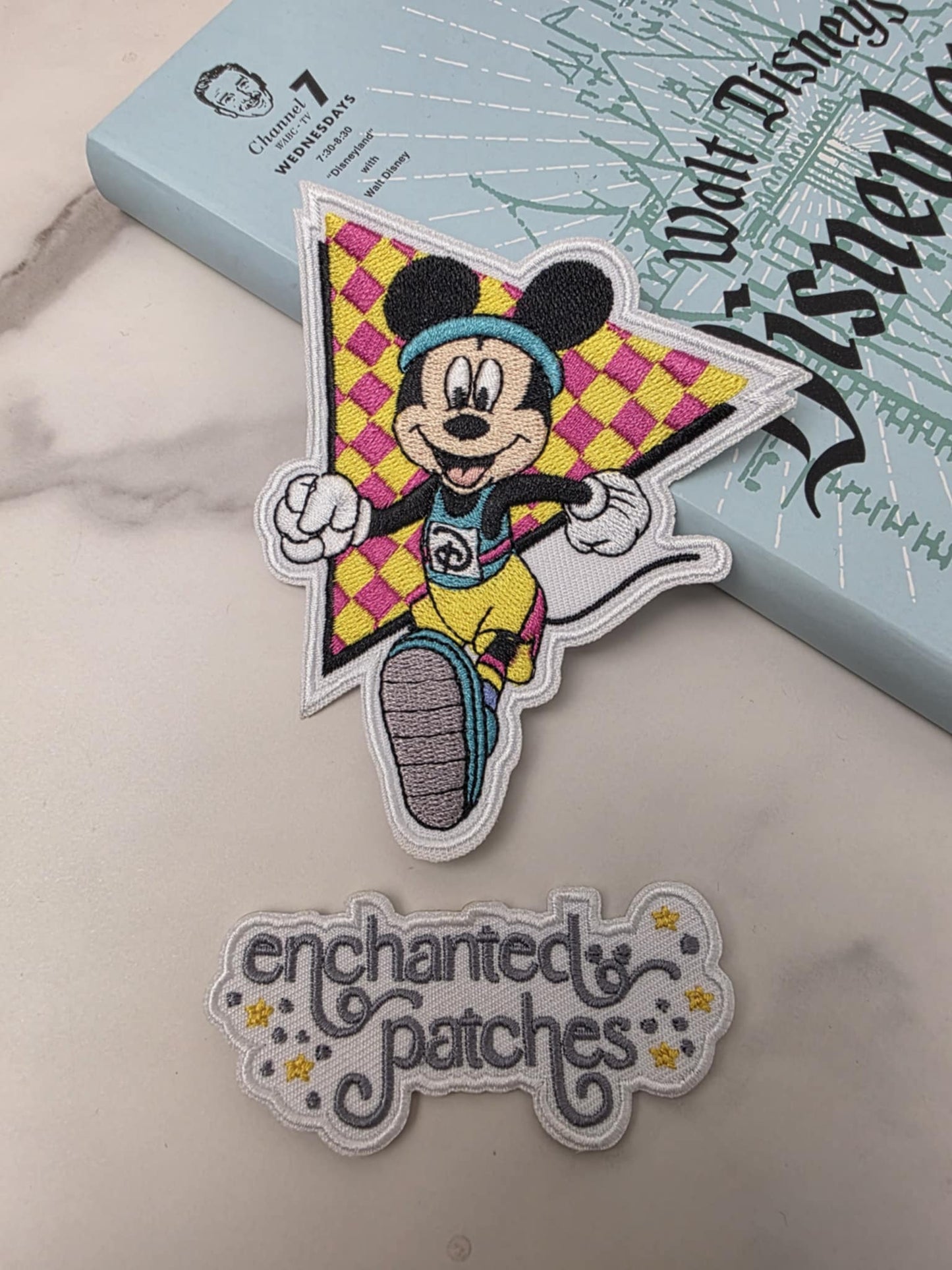 4" Happiest Park Magical World Boy Mouse 90s Retro Neon Iron On Patch