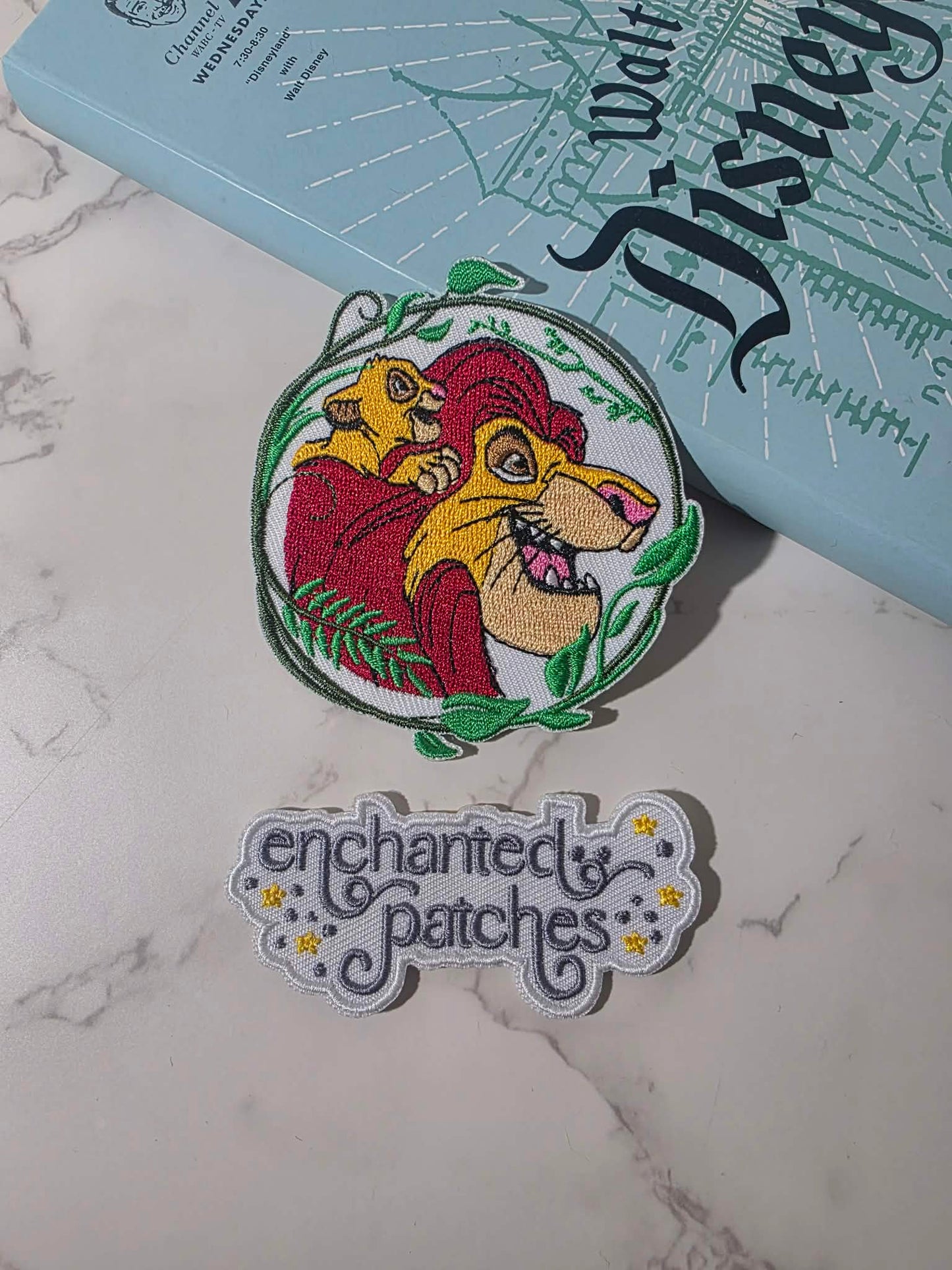 3" Lion Father and Son Cub King Iron On Patch