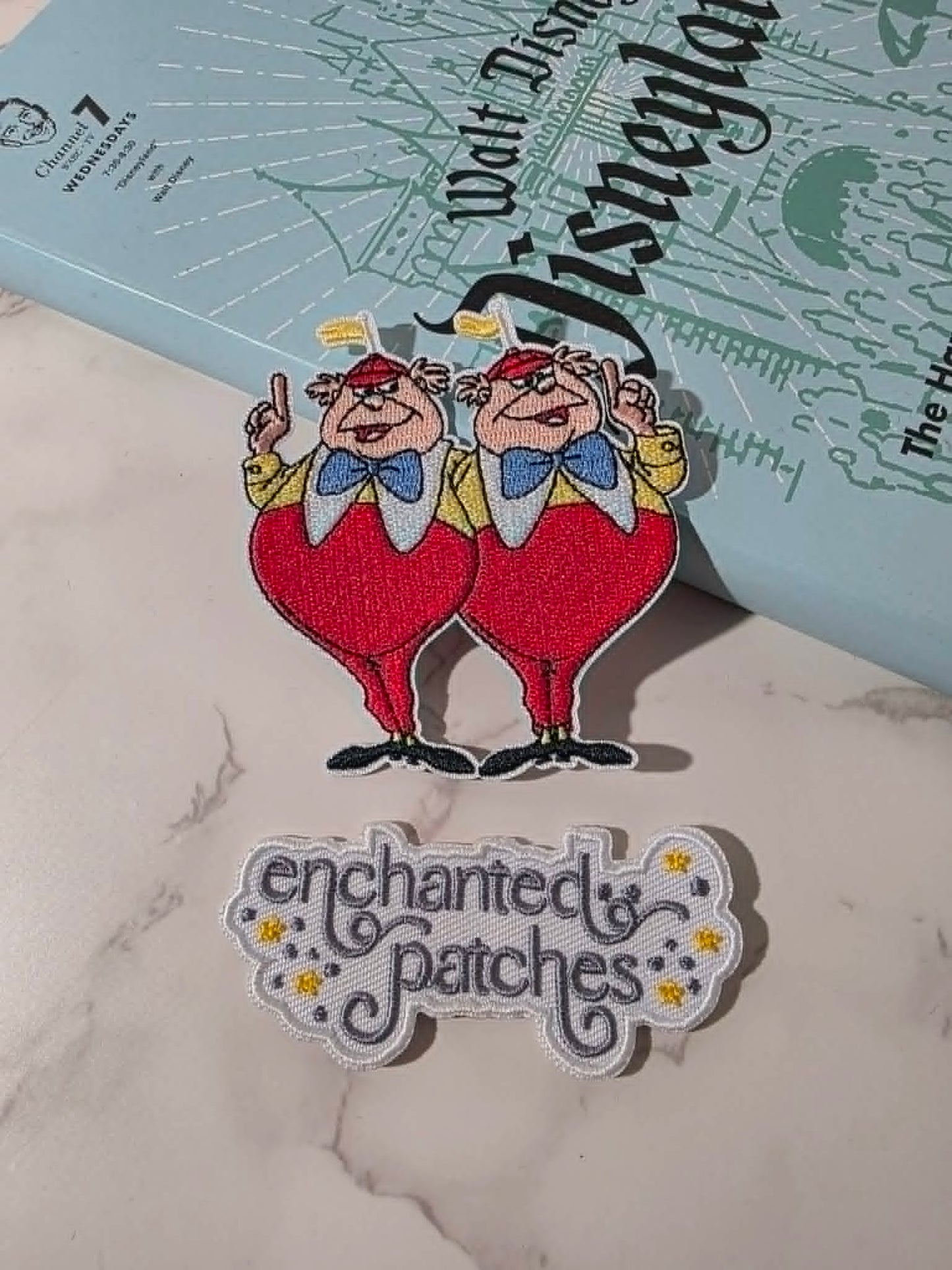3" Wonderland Princess Twin Friends Sidekick Embroidered Iron On Patch