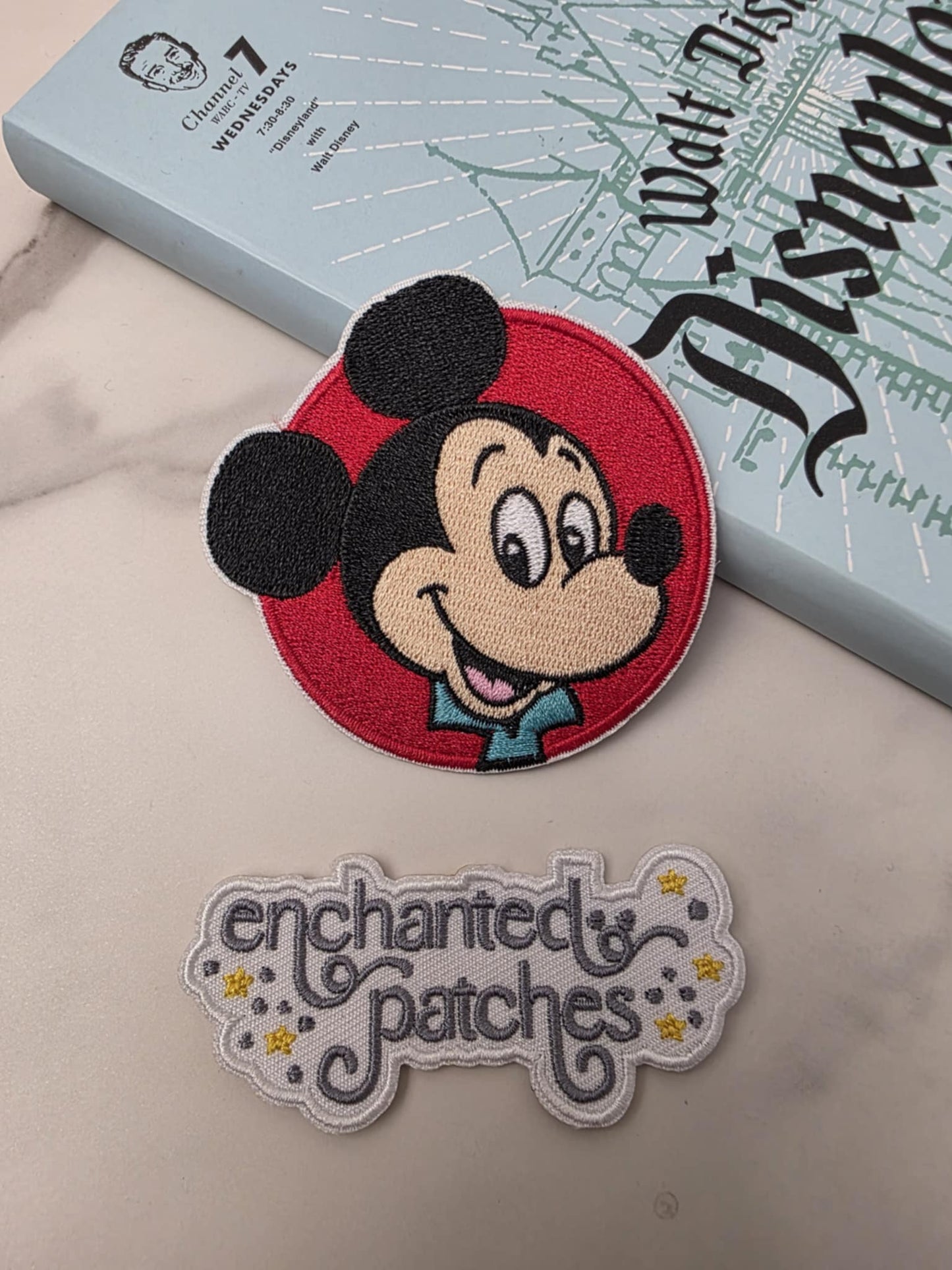 3" Vintage Retro Happiest Park Boy Mouse Embroidered Iron On Patch