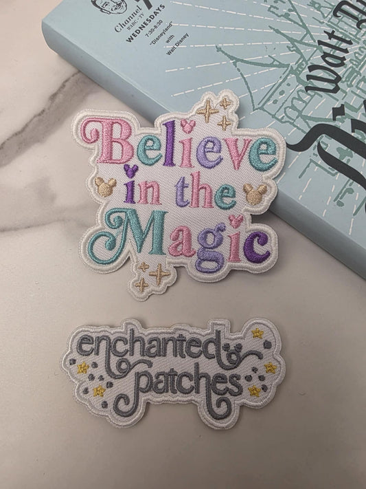 3" Pastel Believe in the Magic Pastel Iron On Patch