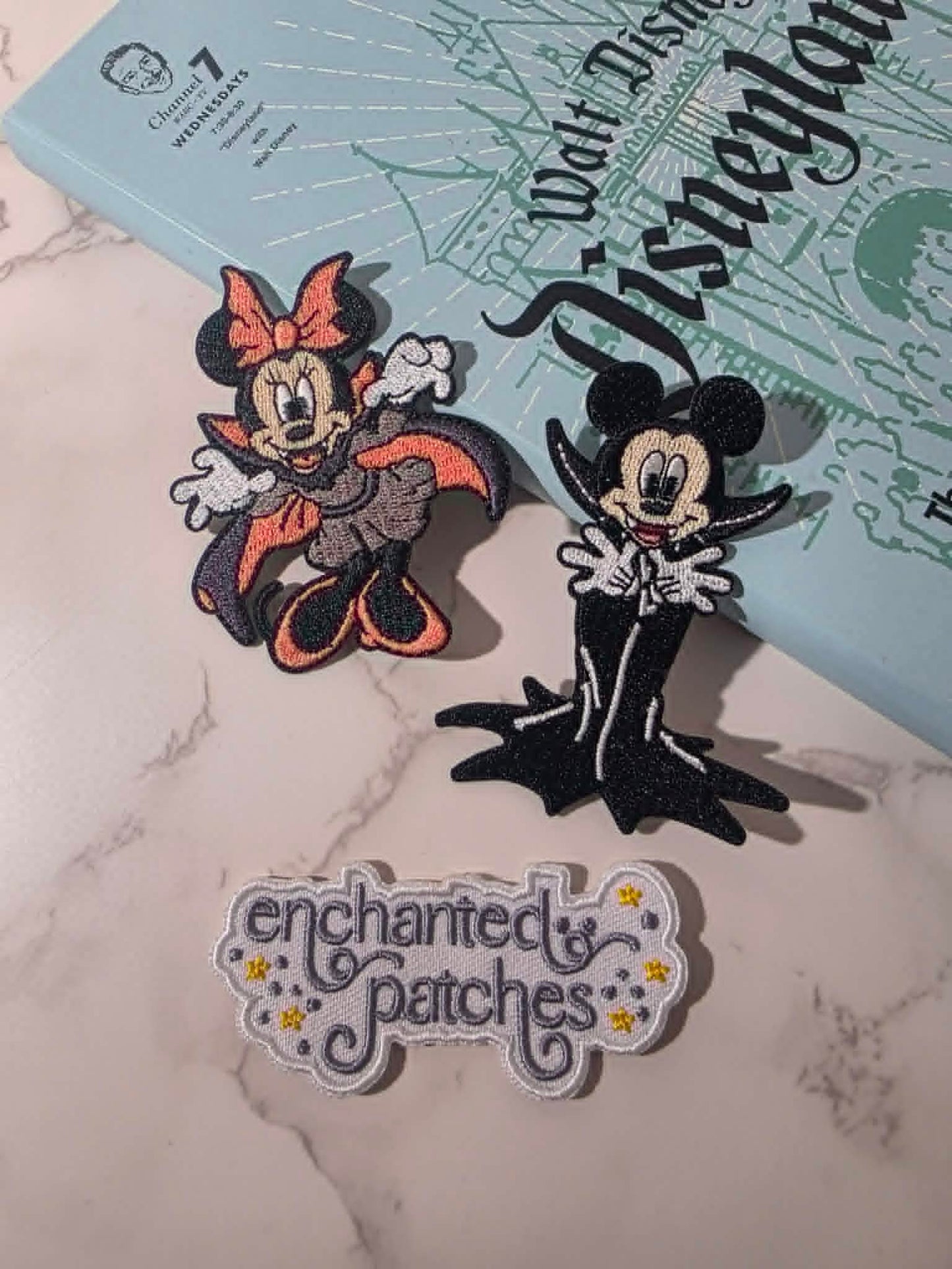 2pc - 3" Mickey Mouse Girl Boy Vampire Costume Halloween Embroidered Iron On Patch