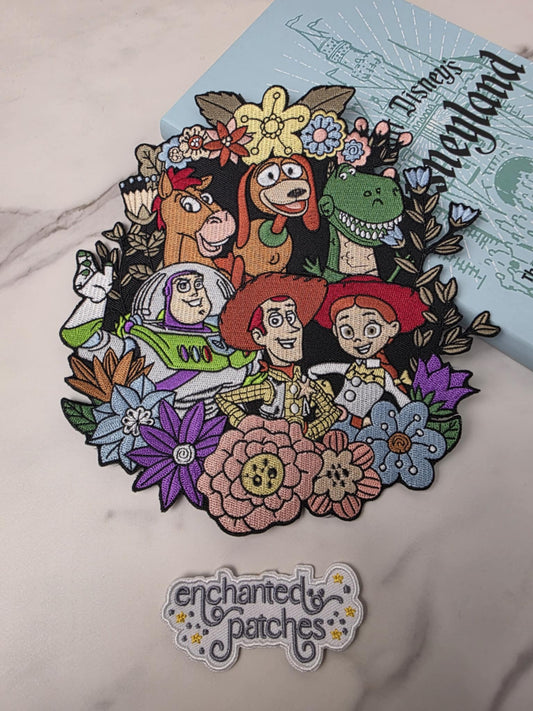 8" XL Toy Story Potato Head Slinky Dog Cowboy Space Ranger Floral Embroidered Iron On Patch