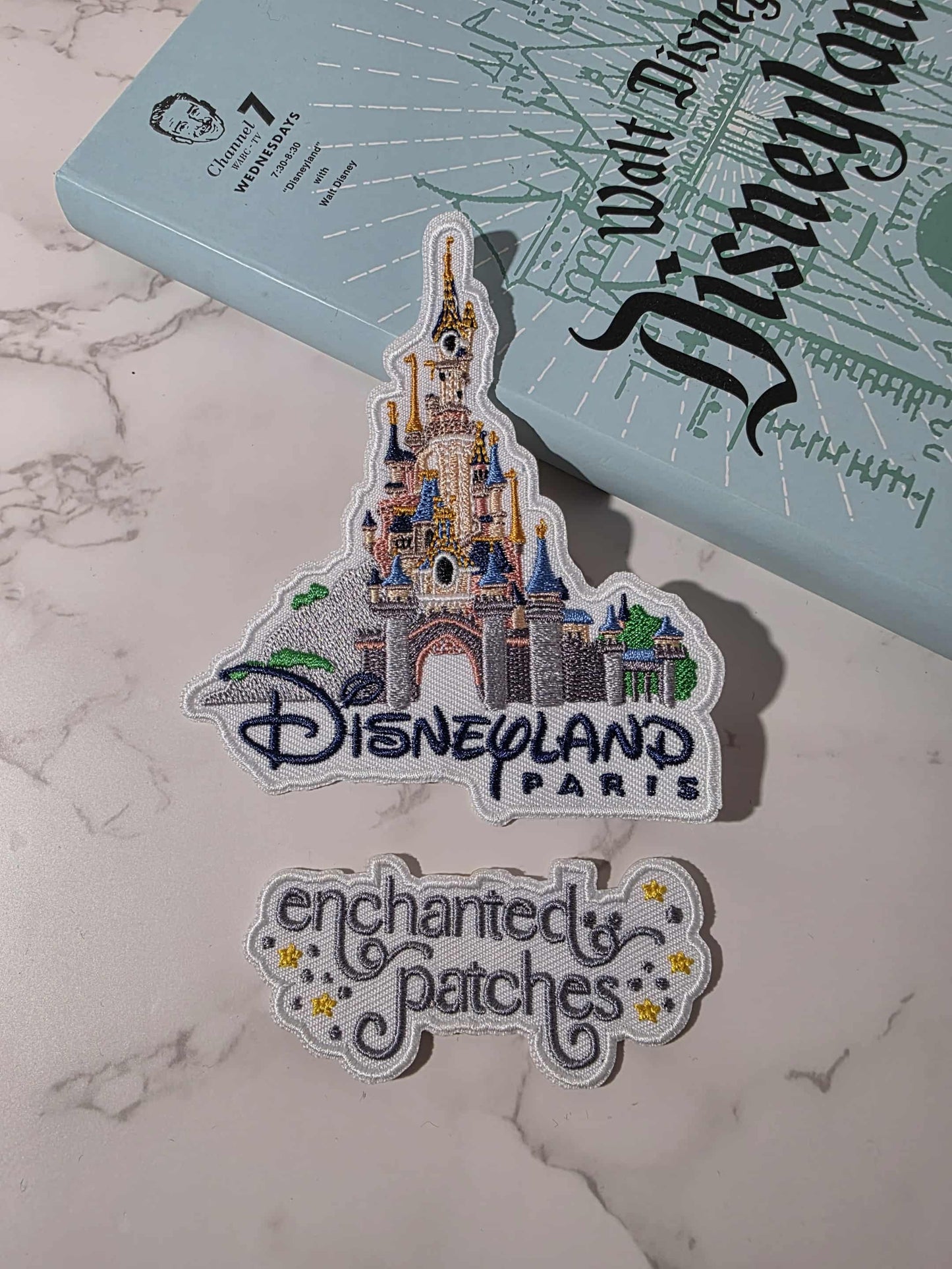 LAST ONE - 4" Happiest Park Paris France Vintage Logo Sign Embroidered Iron On Patch