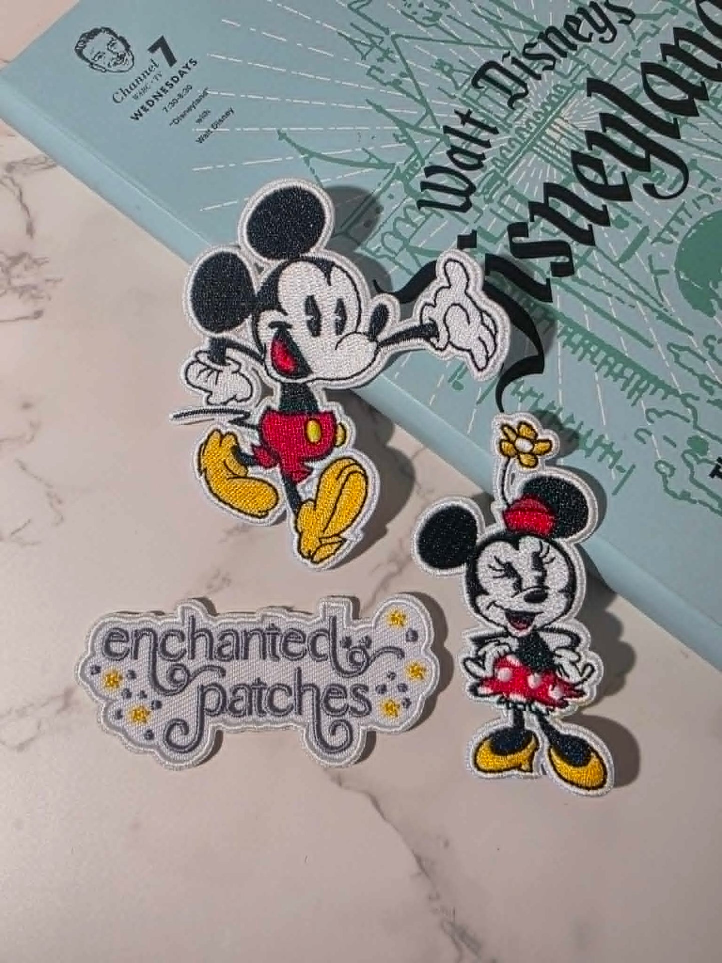 2pc - 3" Classic Retro Boy and Girl Mouse Cartoon Character Iron On Patch